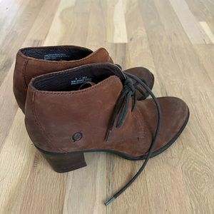Born heel booties brown
